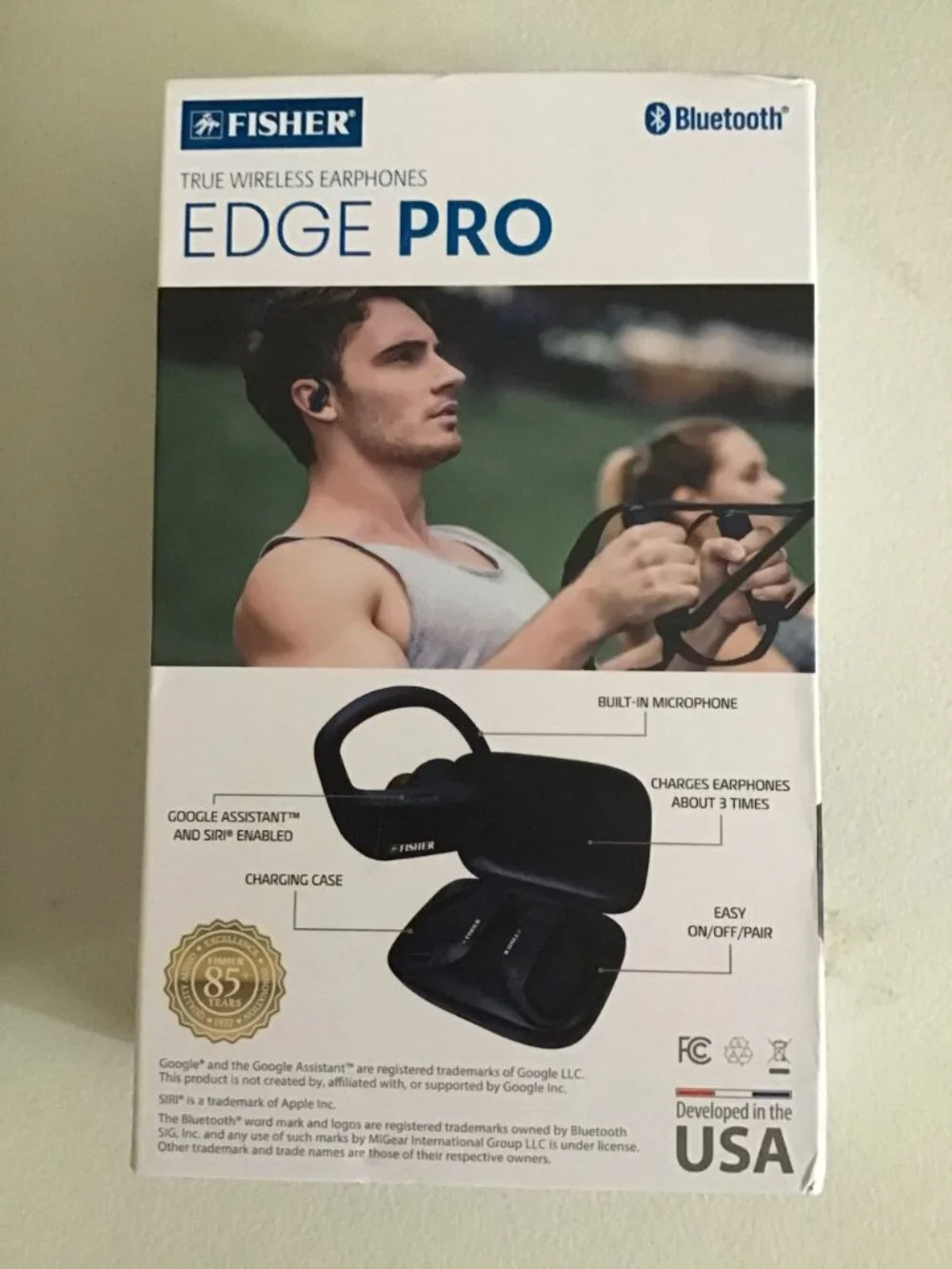 FISHER Edge Pro FTW220NB True Wireless Earbuds w/Microphone Bluetooth Brand New